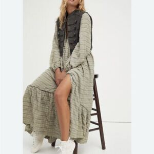 Free People Edie Dress in Sage Size Medium EUC
